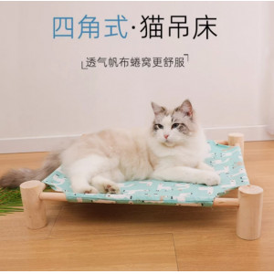 宠物可爱木头可拆洗狗狗猫咪床大中小型犬金毛四季狗窝 夏季透气